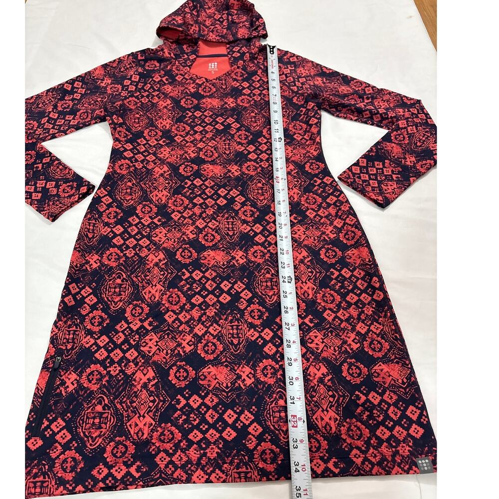 Title Nine Womens Small Mercury Hooded Long Sleeve Athletic Dress Abstract Print - Picture 10 of 10